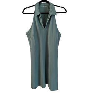 Abercrombie & Fitch Traveler Polo Mini Dress Sage Green Athletic Tennis Casual L